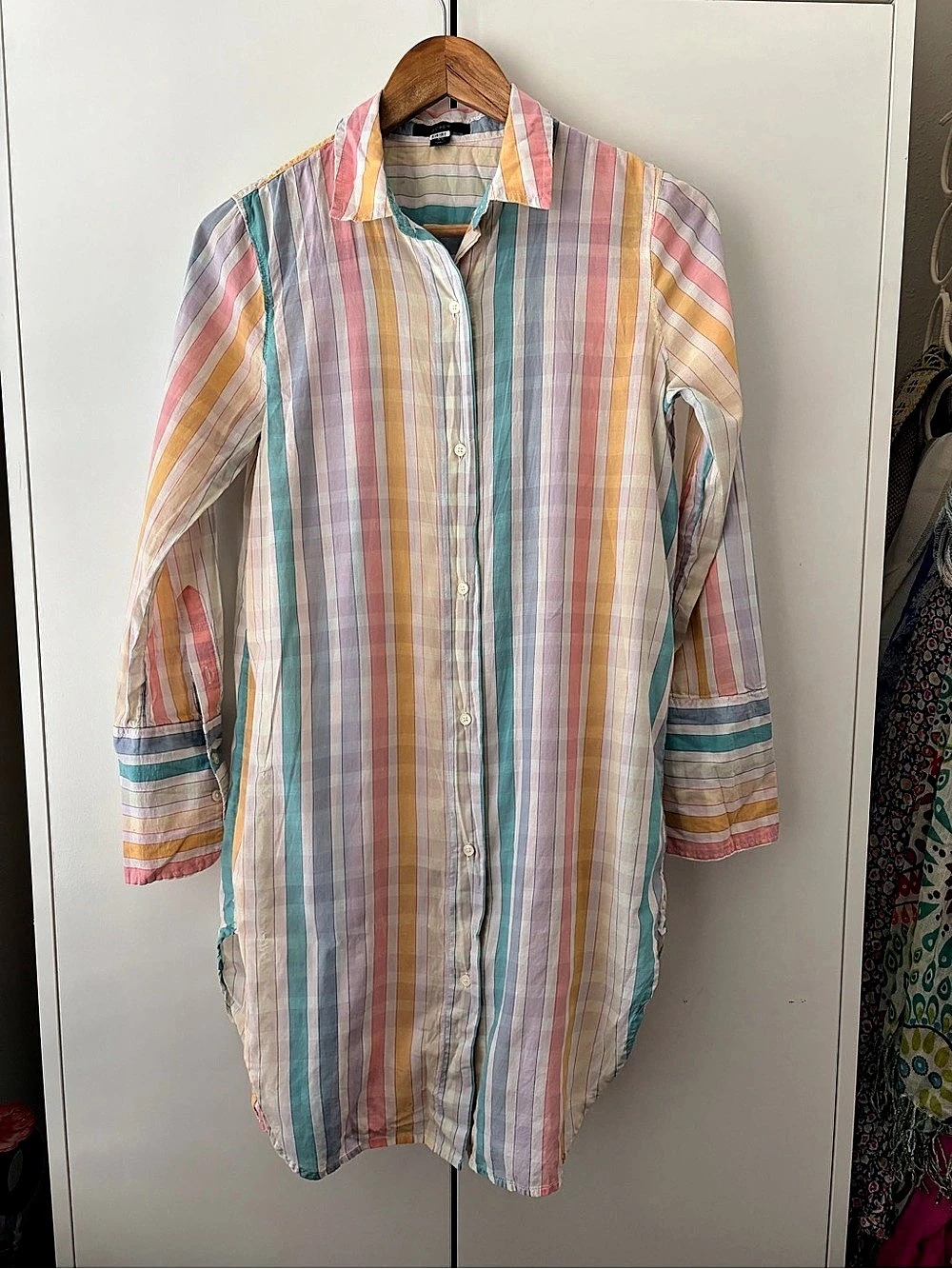 J.CREW Striped Button Down Shirt in Multicolor Medium